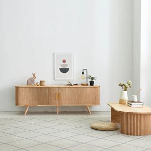 블레어2 템바보드 원목 높은거실장 1800 3colors