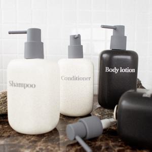 라이스 패턴 도자기 욕실 디스펜서 세라믹 샴푸통