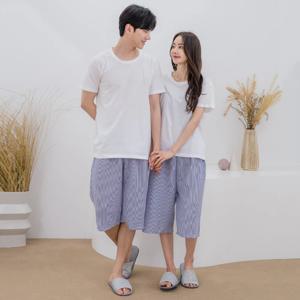 남성 여성용 시어서커 7부 파자마 잠옷바지 2장 남성/여성 3color, 1size