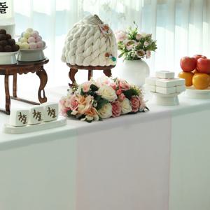 인조실크 돌상테이블보 전통테이블보 인견실크