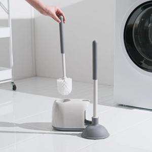 공간절약 변기클리너 세트 (솔+뚫어뻥 구성)