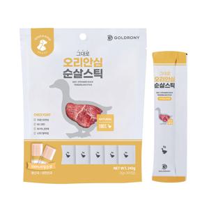 그대로 순살스틱 오리안심 스틱형 30개입 강아지 고양이 무첨가제 영양간식
