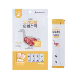 그대로 순살스틱 오리안심 스틱형 4개입 강아지 고양이 무첨가제 영양간식