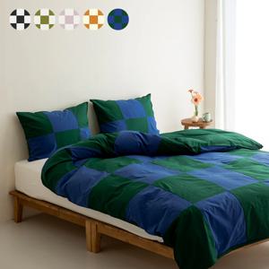 빅 체커보드 베딩 이불커버세트 S/SS/Q/K/LK/SK/EK 52colors