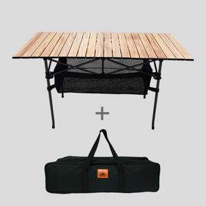 알루미늄 접이식 캠핑 테이블 가방세트 (오크무늬 특대형) 120cm