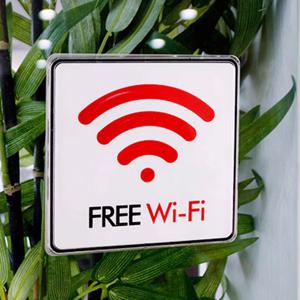 WIFI 프리 와이파이 안내 표시 아크릴 표지판 시스템 하드 케이스 정사각형