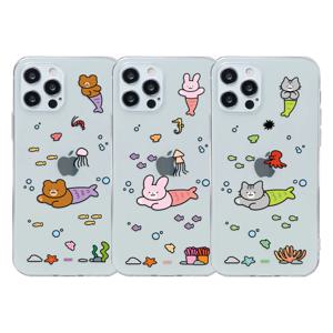 9C9C 애니멀 인어공주 클리어케이스_갤럭시시리즈