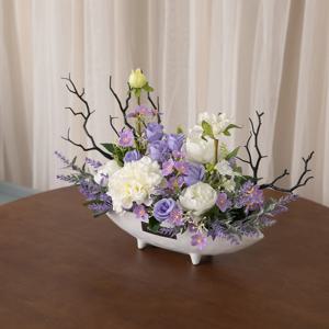 다알리아 조화 센터피스 프록스 수반 set 40cm 인테리어 꽃 장식