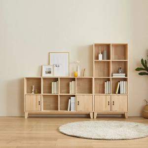순수 소나무 8칸 수납 원목 책장 LGM229C