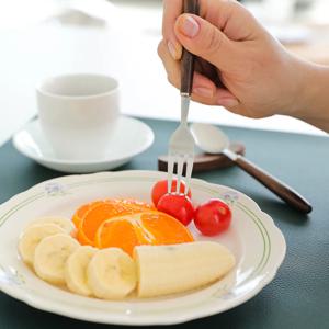 고급스러운 명품 디너 월넛 우드 커트러리 8종_티포크