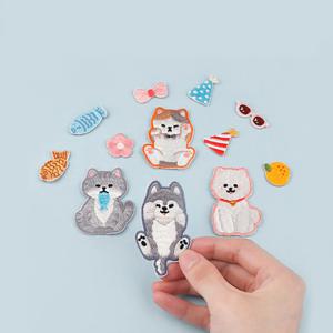 17. 강아지와 고양이들 Set 자수와펜  열접착 패치