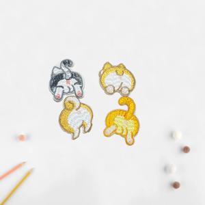 22. 귀염뽀짝 궁뎅이 자수와펜 캐릭터패치 이름표