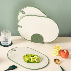 [해외] 다용도 가정용 양면 플라스틱도마 3개세트 받침대포함