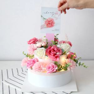 가정의달 진심 마음을 사로잡는 조명 반전용돈 2단 케이크 5color(DIY)