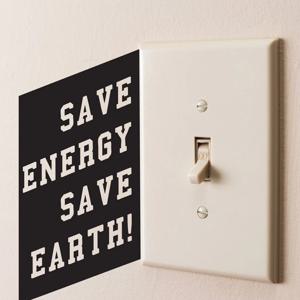 Save energy, save earth 스위치스티커