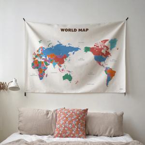 초대형 세계지도 패브릭 포스터 인테리어 가리개 커튼 10종 (행잉XL_135*95cm)