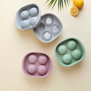 국내제작 실리콘 아이스몰드 얼음틀 왕볼4구 (3colors)
