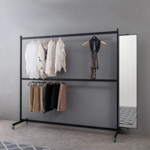 아티코 2단2000행거 전신거울세트 2colors YJ-P94M 철제프레임 이동식겸용행거