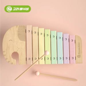 아기 유아 악기놀이 코끼리 원목 실로폰