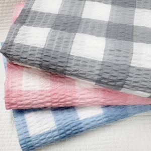 체크 시어서커 얇은 여름 홑이불 3개 세트(3colors)