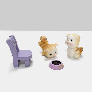 미니어처 옐로우캣세트 피규어 테라리움 화분 장식