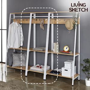 단테 슬림 D형 사다리 선반형 600 행거 2colors