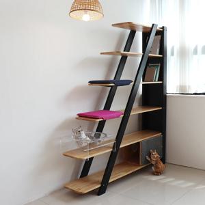 원목 하우스 책장형 캣타워