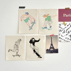 skateboard 미니 포스터 / 패브릭 포스터_스케이트보드 (4종세트)