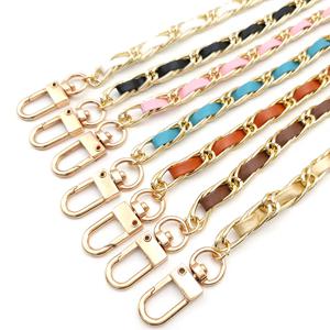 마크라메 뜨개 재료 더블 체인 가죽 가방끈 크로스 체인(7colors)