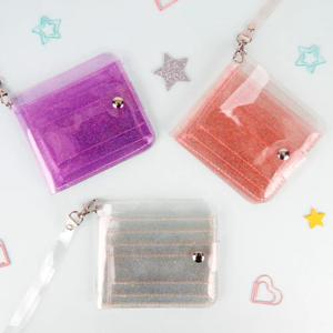 투명 글리터 목걸이 지갑
