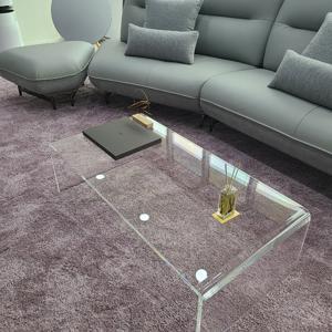 MZ 라비나 아크릴 인테리어 투명 거실 소파테이블(좌식 소파테이블)