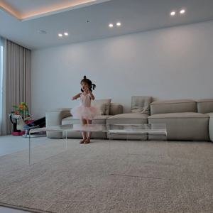 MZ 클라트 아크릴 투명칼라 거실 소파테이블(T자형 인테리어 소파 테이블)