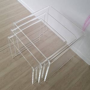 MZ 무브 아크릴 투명 인테리어 사이드 거실 테이블(거실 소파,침대 사이드 테이블)