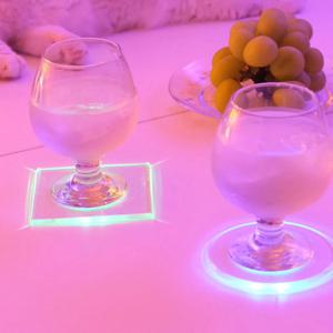 홈파티 사각 LED 컵받침 테이블웨어 컵코스터(사각)