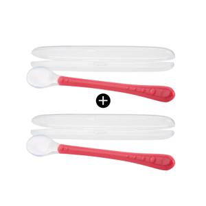 실리콘 롱핸들 이유식 스푼&케이스 2개 세트 (3 colors)