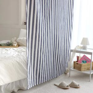 핀 스트라이프 모던 패브릭 파티션 커튼