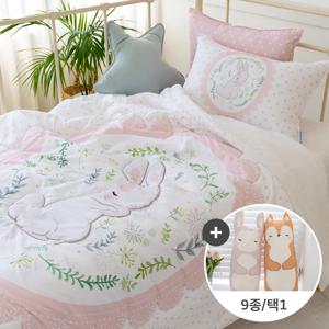 키즈이불 앤래빗 여름차렵 어린이침구세트 S/SS (아동여름이불+애착인형)
