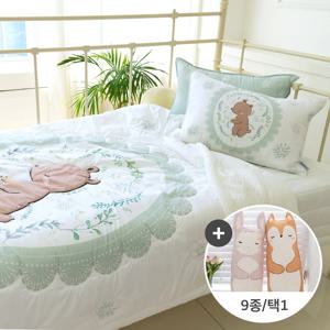 키즈이불 앤베어 여름차렵 어린이침구세트 S/SS (아동여름이불+애착인형)