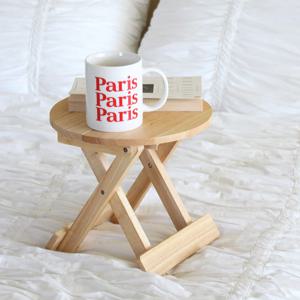 접이식 원목 인테리어 화분받침대 다용도 테이블 원형