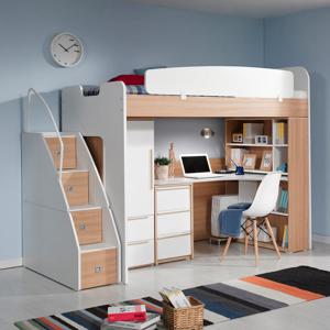 디무트 수납형계단+책상+옷장세트 어린이 벙커침대 2colors