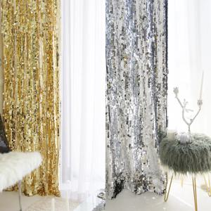 맞춤 파티룸 골드 실버 빅 스팽글 스튜디오 배경 포인트 커튼 네일샵 미용실 커텐