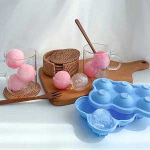 실리콘 얼음틀 빅볼 원형 6구 2color (마개+깔대기증정)