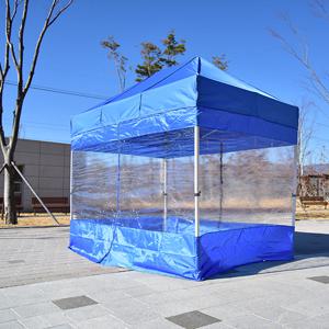 알루미늄스틸 일체투명풀세트 3X4.5 천막 전체투명벽면 우레탄벽면 캠핑 차박 천막