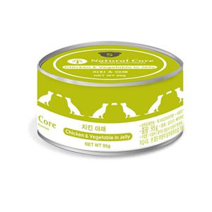네츄럴코어 치킨 야채 캔 95g