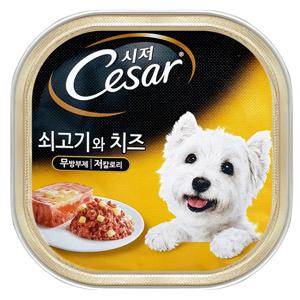 마즈 시저캔 소고기+치즈 100g 강아지습식캔
