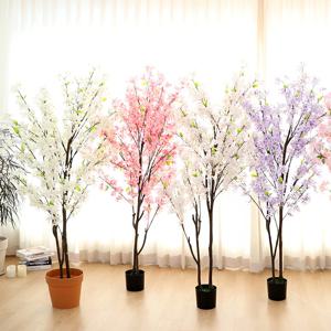 조화나무 인조 화분 라일락 나무 180cm 4color