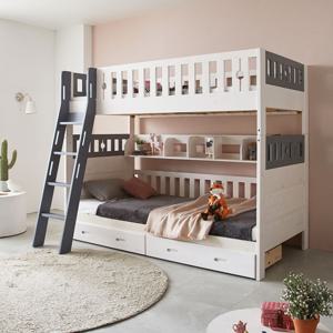 블랑 원목 분리형 이층침대 가드형 매트리스 포함 3colors