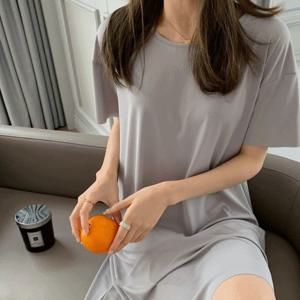 마이쮸 아이스 냉감 쿨링 잠옷 반팔 원피스 6color