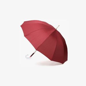 1105 체크패턴 투명 라운드 그립 장우산