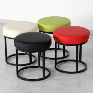 쿠션 방석 원형 400 스툴 철재 프레임 동그란 작은 미니 스툴 화장대 의자 RC03